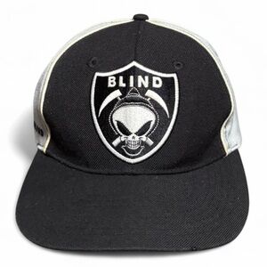 Vintage 90s Blind Skateboards Los Angeles Raiders Reaper Logo Cap Hat Rare